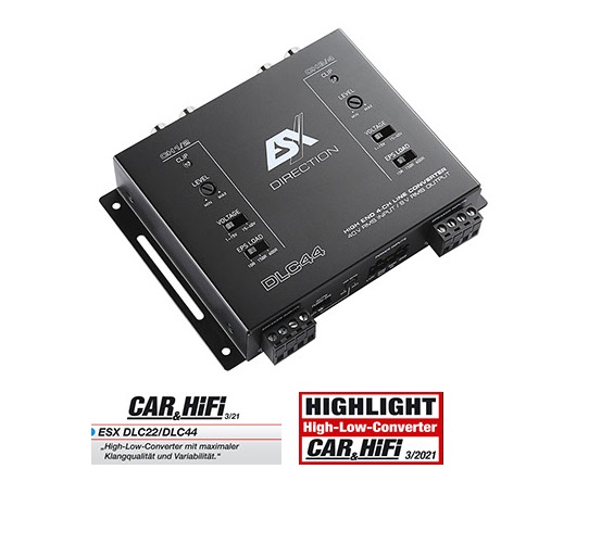 ESX DLC44 4Kanal "High/Low Level" Konverter Adapter mit EPS PRO